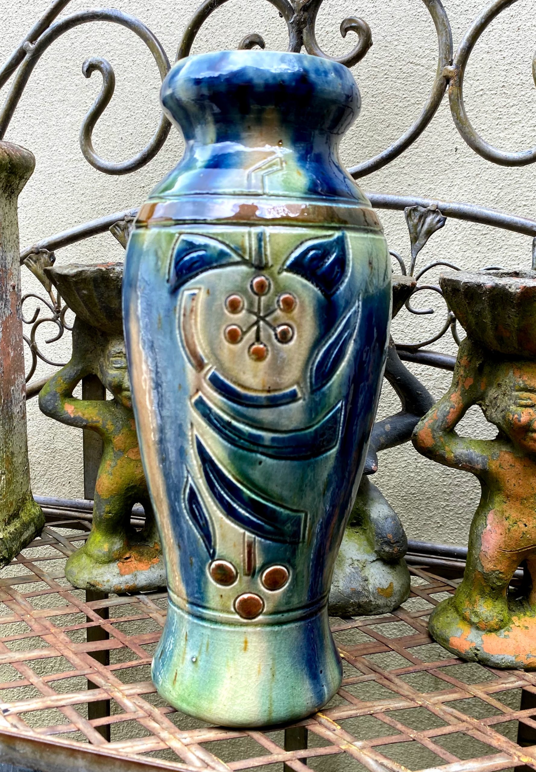 alledaags straf krekel Stijlvolle vaas Art Nouveau Vlaams aardewerk | Antiek en Curiosa